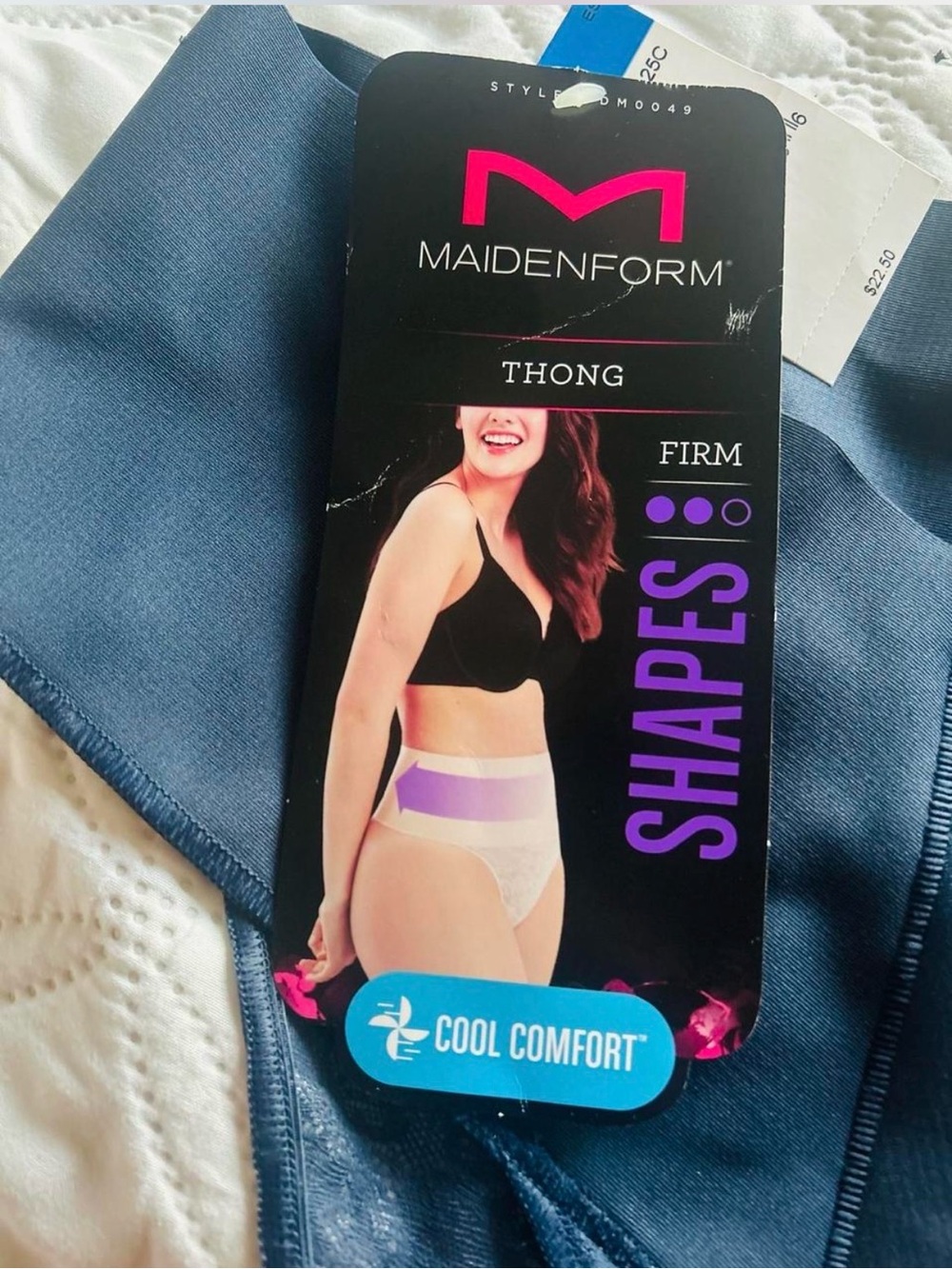 Maidenform Blue Cool Comfort Shaping Thong